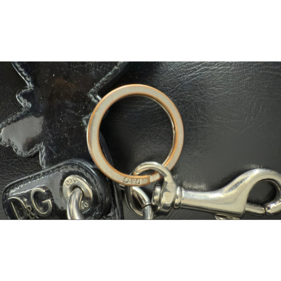 Women's D&G Dolce & Gabbana Black Silver butterfly Keychain One Size - Picture 2 of 5